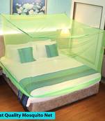 Mosquito Net for Double Bed, King-Size, Square Hanging Foldable Green