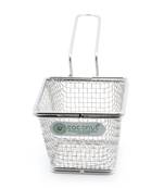 Coconut Steel Mini Square French Fries Basket / Fried Mesh Food Stainer, Suitable for Cooking & Serving   1 Unit