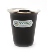 Coconut Stainless Steel Rampatra Black Colour Glass For Tea / Coffee - Set of 3 (Capacity - 200ml)