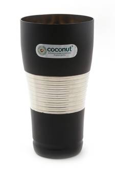 Coconut Black Galaxy Stainless Steel Lassi Glass - Set of 2 (Capacity ML Each)