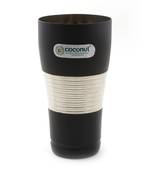 Coconut Black Galaxy Stainless Steel Lassi Glass - Set of 2 (Capacity ML Each)