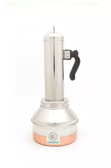 Coconut Stainless Steel Copper Bottom Puttu Maker/ Puttu Kodam with Lid - 1 Unit - 13.5 Inches