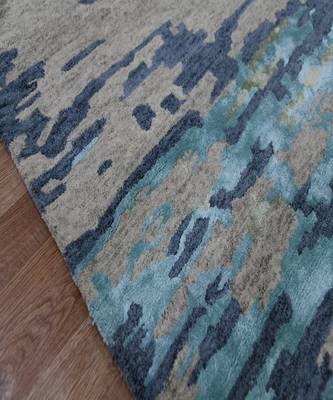Sand Woolviscose Abstract 3X5 Feet  Hand-Tufted by Saraswati Global 3