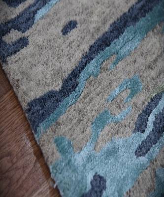 Sand Woolviscose Abstract 3X5 Feet  Hand-Tufted by Saraswati Global 4