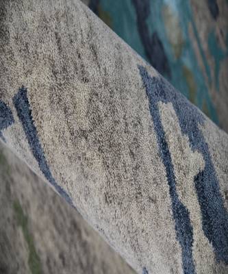 Sand Woolviscose Abstract 3X5 Feet  Hand-Tufted by Saraswati Global 5