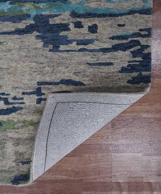 Sand Woolviscose Abstract 3X5 Feet  Hand-Tufted by Saraswati Global 7