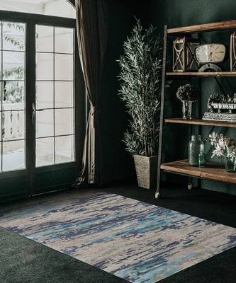 Sand Woolviscose Abstract 3X5 Feet  Hand-Tufted by Saraswati Global 1