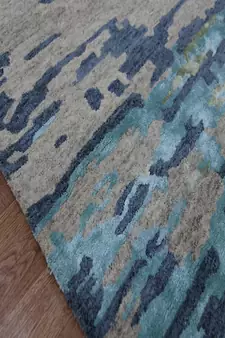 Sand Woolviscose Abstract 4x6 Feet  Hand-Tufted by Saraswati Global