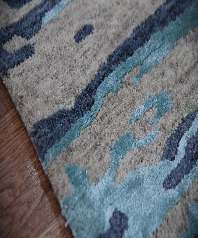 Sand Woolviscose Abstract 4x6 Feet  Hand-Tufted by Saraswati Global