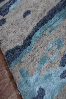 Sand Woolviscose Abstract 5x8 Feet  Hand-Tufted by Saraswati Global