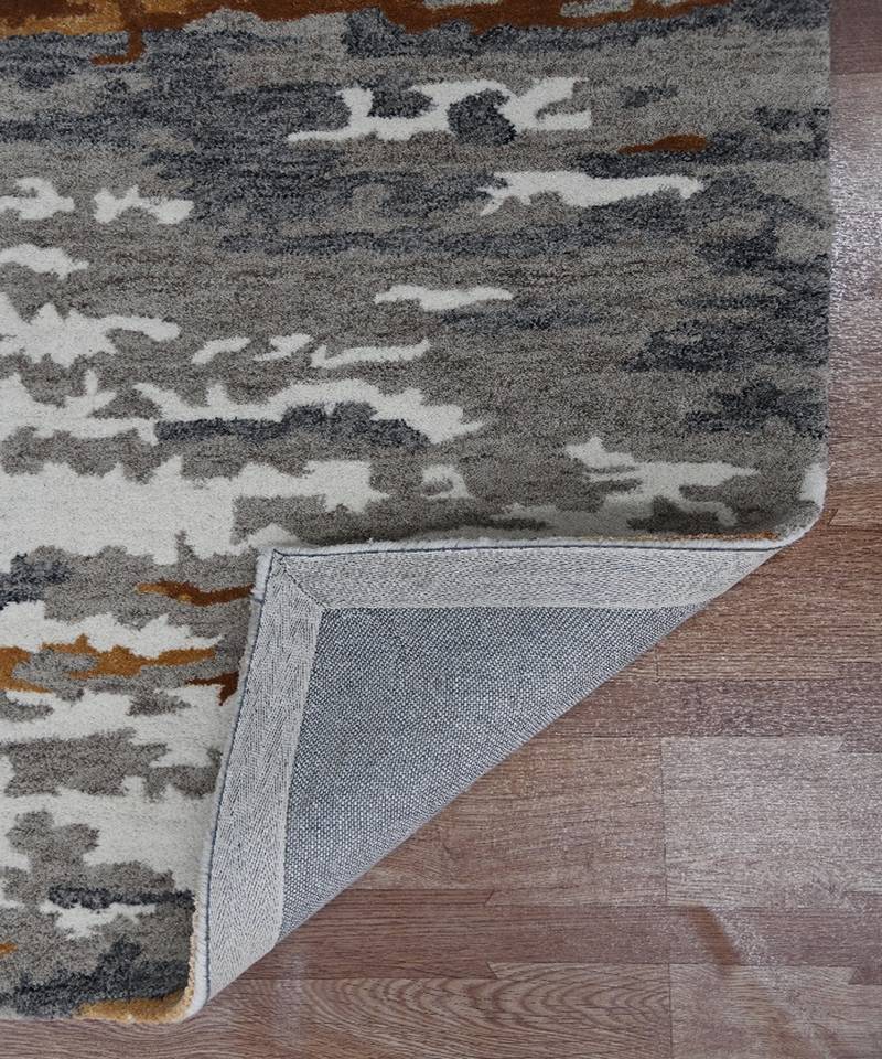 Orange Woolviscose Abstract 3X5 Feet  Hand-Tufted by Saraswati Global