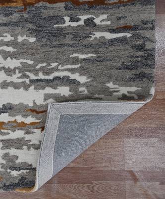Orange Woolviscose Abstract 8X10 Feet  Hand-Tufted by Saraswati Global 7