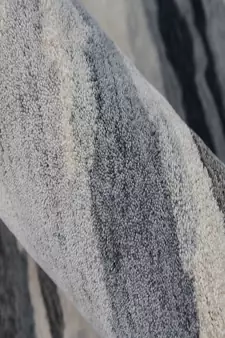 Dark Gray Woolviscose Abstract 3X5 Feet  Hand-Tufted by Saraswati Global