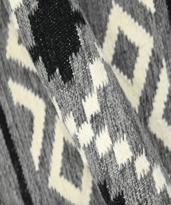 Gray Wool Artifacts 5x8 Feet  Hand-Woven by Saraswati Global 2