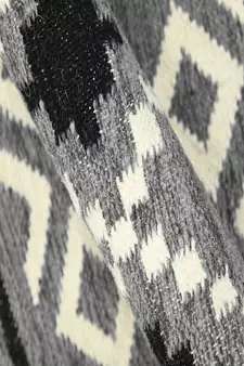 Gray Wool Artifacts 5x8 Feet  Hand-Woven by Saraswati Global