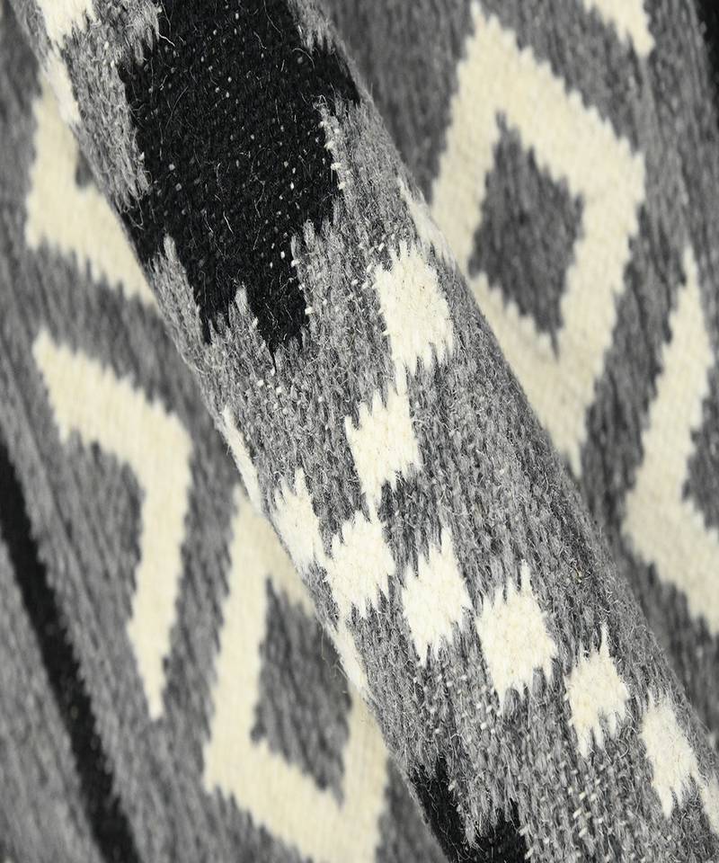 Gray Wool Artifacts 5x8 Feet  Hand-Woven by Saraswati Global