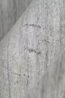 Light Gray Woolviscose Blend 3X5 Feet  Hand-Woven by Saraswati Global