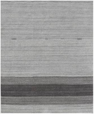 Light Gray Woolviscose Blend 5x8 Feet  Hand-Woven by Saraswati Global 2