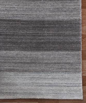 Light Gray Woolviscose Blend 5x8 Feet  Hand-Woven by Saraswati Global 4