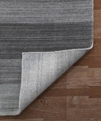 Light Gray Woolviscose Blend 5x8 Feet  Hand-Woven by Saraswati Global 5