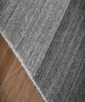 Light Gray Woolviscose Blend 5x8 Feet  Hand-Woven by Saraswati Global 7