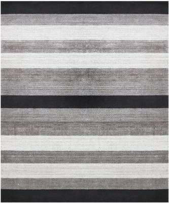 Charcoal Woolviscose Blend 5x8 Feet  Hand-Woven by Saraswati Global 3