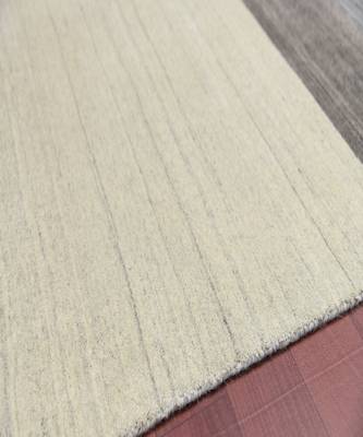 Ivory Woolviscose Blend 4x6 Feet  Hand-Woven by Saraswati Global 4