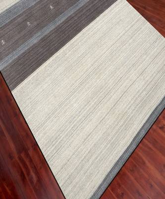 Ivory Woolviscose Blend 5x8 Feet  Hand-Woven by Saraswati Global 3