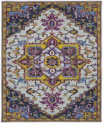 Ivory Wool Boho 5x8 Feet  Hand-Tufted by Saraswati Global 4