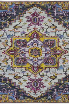 Ivory Wool Boho 5x8 Feet  Hand-Tufted by Saraswati Global