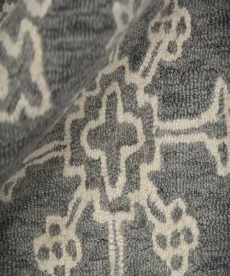 Shale Gray Wool Boston 4x6 Feet  Hand-Tufted by Saraswati Global 2