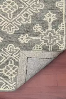 Shale Gray Wool Boston 4x6 Feet  Hand-Tufted by Saraswati Global