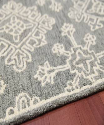 Shale Gray Wool Boston 4x6 Feet  Hand-Tufted by Saraswati Global 5