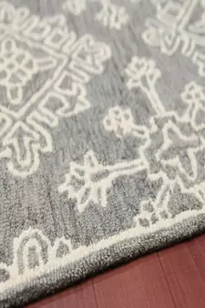 Shale Gray Wool Boston 4x6 Feet  Hand-Tufted by Saraswati Global