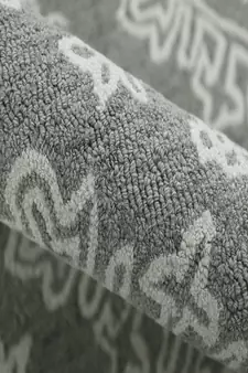 Shale Gray Wool Boston 5X7.6 Feet  Hand-Tufted by Saraswati Global