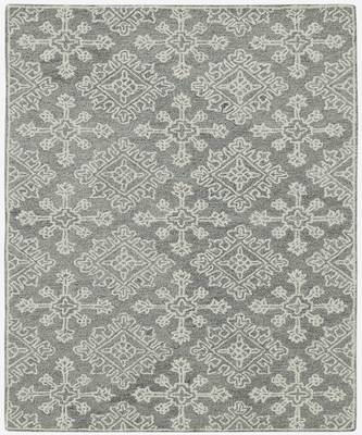 Shale Gray Wool Boston 5X7.6 Feet  Hand-Tufted by Saraswati Global 6