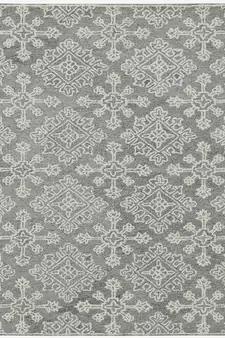 Shale Gray Wool Boston 7.6x9.6 Feet  Hand-Tufted by Saraswati Global