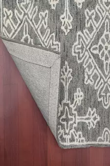 Gray Steel Wool Boston 4x6 Feet  Hand-Tufted by Saraswati Global
