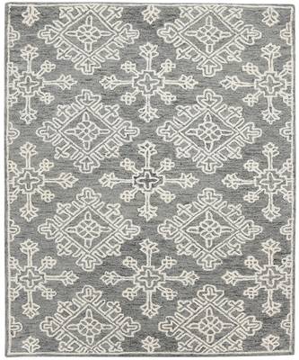 Gray Steel Wool Boston 4x6 Feet  Hand-Tufted by Saraswati Global 6