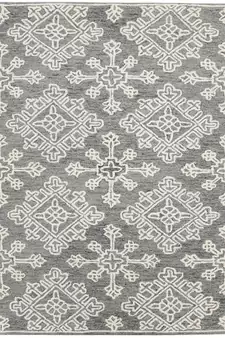 Gray Steel Wool Boston 4x6 Feet  Hand-Tufted by Saraswati Global
