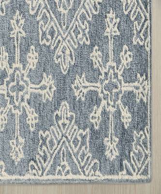 Gray Steel Wool Boston 5X7.6 Feet  Hand-Tufted by Saraswati Global 3