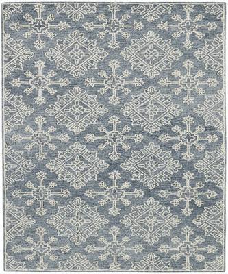 Gray Steel Wool Boston 5X7.6 Feet  Hand-Tufted by Saraswati Global 4