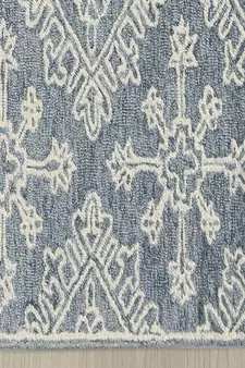 Gray Steel Wool Boston 7.6x9.6 Feet  Hand-Tufted by Saraswati Global