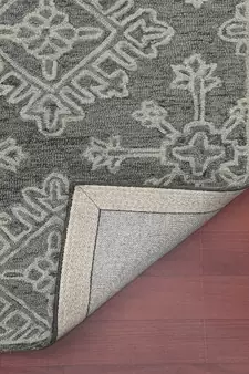Graphite Wool Boston 4x6 Feet  Hand-Tufted by Saraswati Global