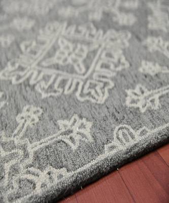 Graphite Wool Boston 4x6 Feet  Hand-Tufted by Saraswati Global 4