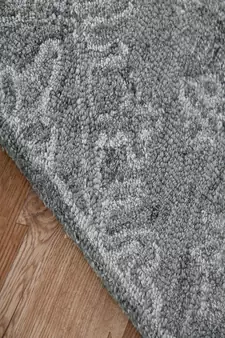 Graphite Wool Boston 5X7.6 Feet  Hand-Tufted by Saraswati Global