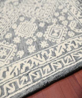 Slate Gray Wool Boston 4x6 Feet  Hand-Tufted by Saraswati Global 4
