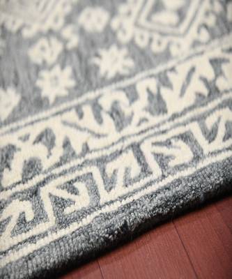 Slate Gray Wool Boston 4x6 Feet  Hand-Tufted by Saraswati Global 5