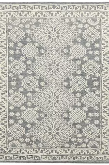 Slate Gray Wool Boston 4x6 Feet  Hand-Tufted by Saraswati Global