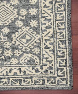 Slate Gray Wool Boston 4x6 Feet  Hand-Tufted by Saraswati Global 7